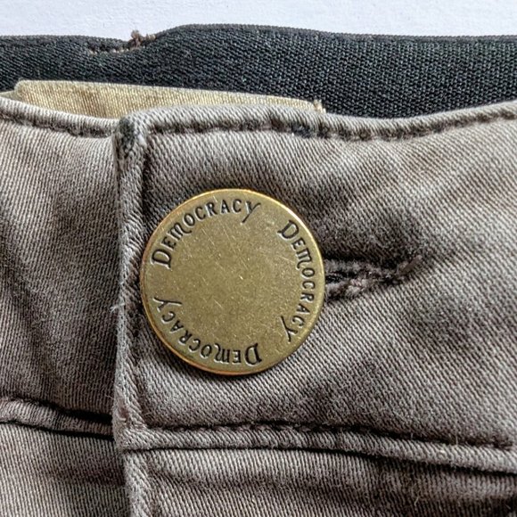 Democracy 2 Ab Technology Stretch Ankle Jeans Moonrock Beige Brown sz 2 - Picture 5 of 9